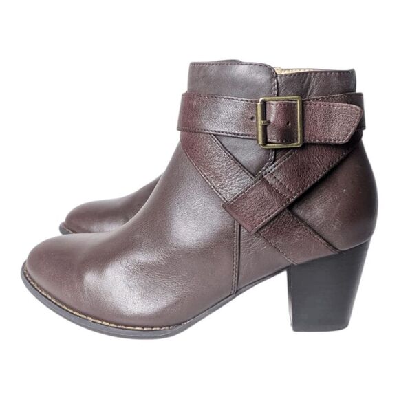 VIONIC Trinity Brown Leather Ankle Boot Size 9 - Picture 3 of 9